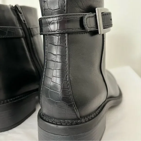 Clarks Maye Grace Leather Ankle Bootie, Black Leather New in Box - Picture 12 of 12